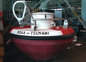 Photo showing a DART buoy located at the NOAA NDBC at Stennis Space Center, MS.