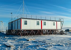 Photo showing the newly constructed NOAA research station in Tiksi, Russia.