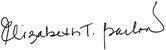 Signature of Elizabeth T. Barlow