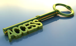 Key with the word "Access" on the handle