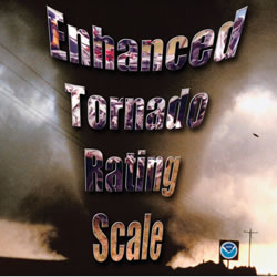 Photo showing NOAA illustration of a tornado.