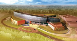 Illustration showing artist's rendering of NOAA Center for Weather and Climate Prediction.